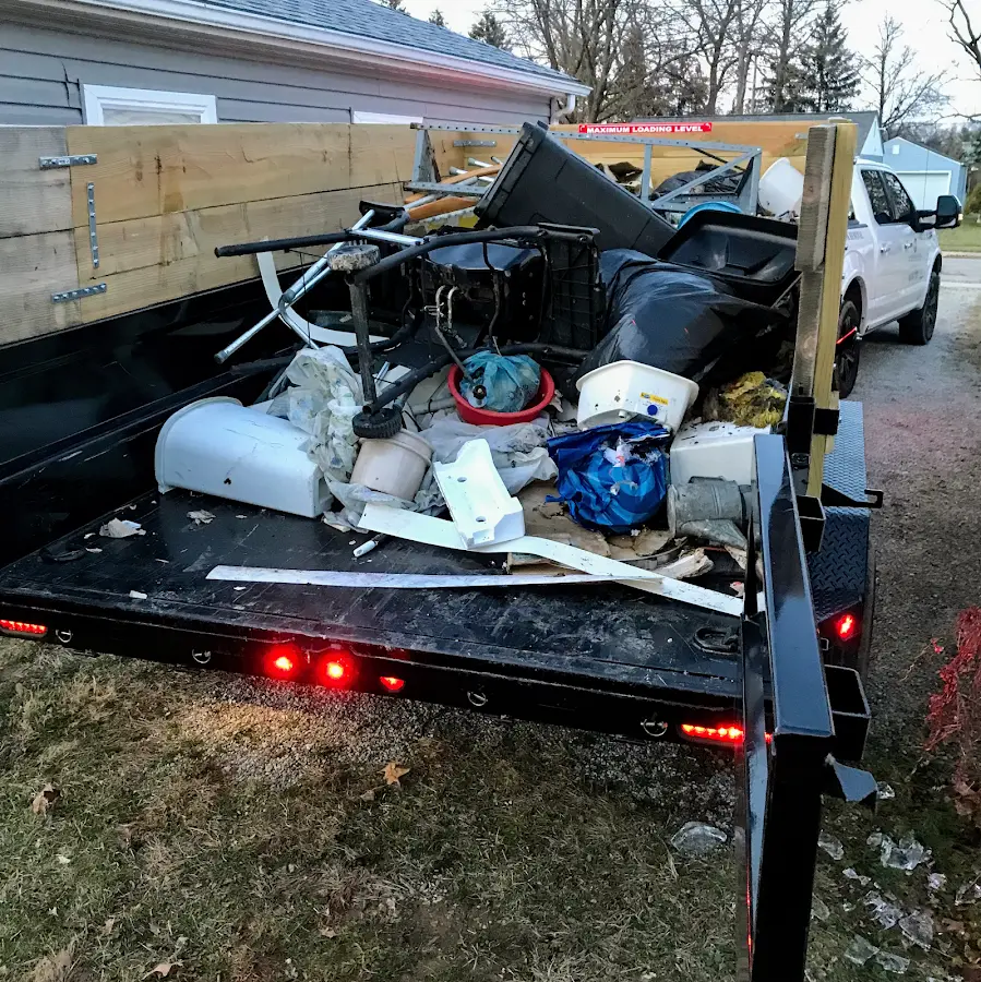 Roll-off dumpster delivered to a residential driveway in Melbourne